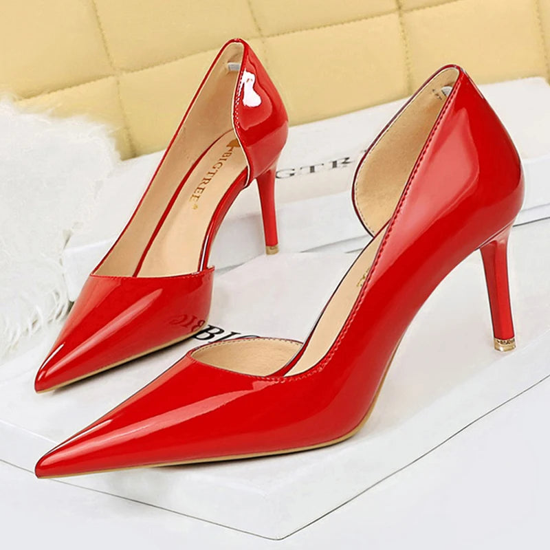 Patent Leather Stiletto Heels for Women - Sexy Party Pumps