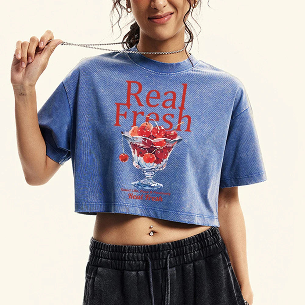 Cherry Cup Washed Slim Fit T-shirt