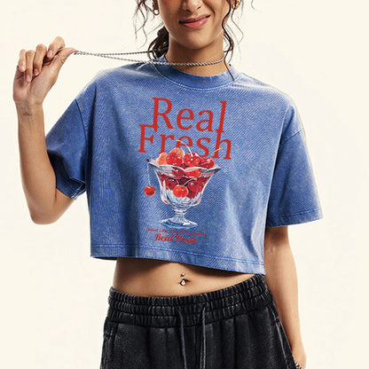 Cherry Cup Washed Slim Fit T-shirt