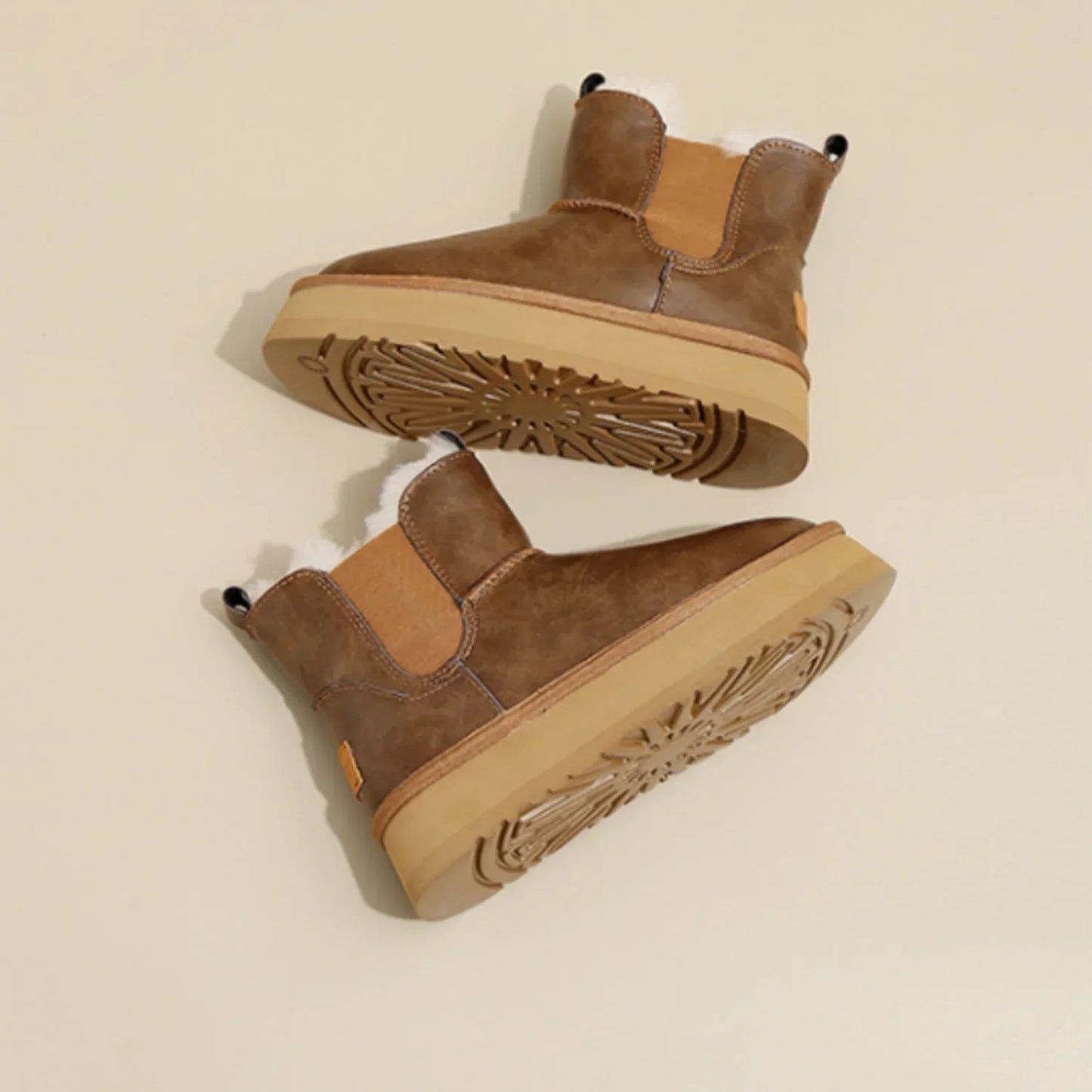 | Leather Fur Boots