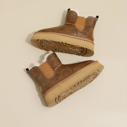 | Leather Fur Boots
