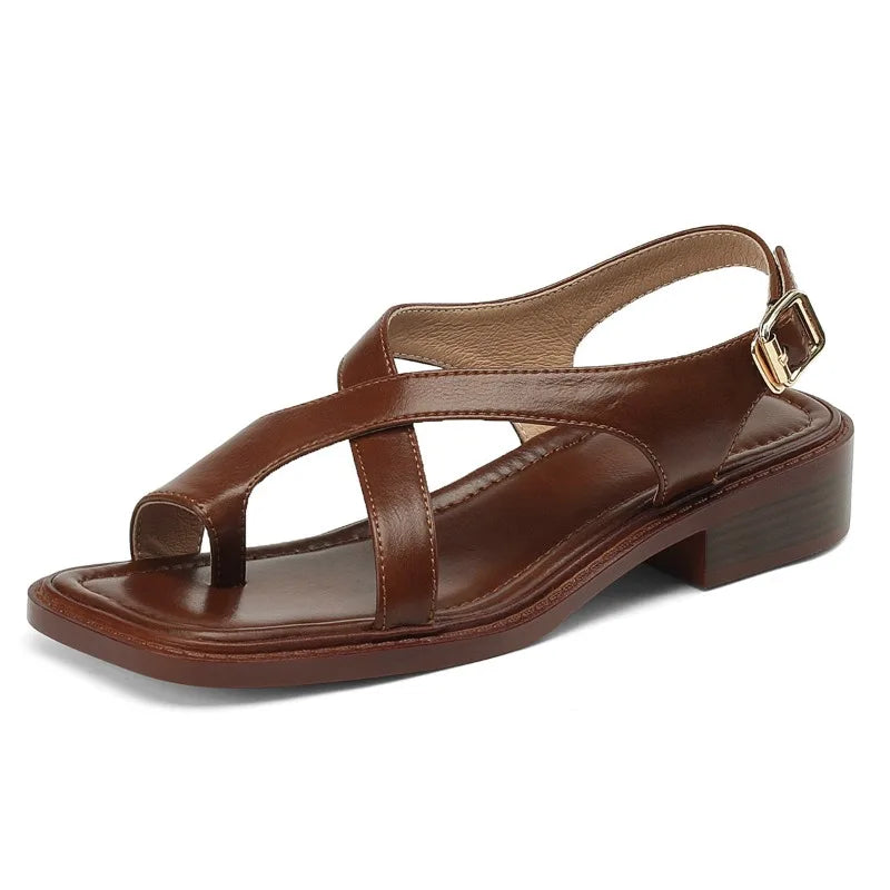 | Leather Cross Sandals