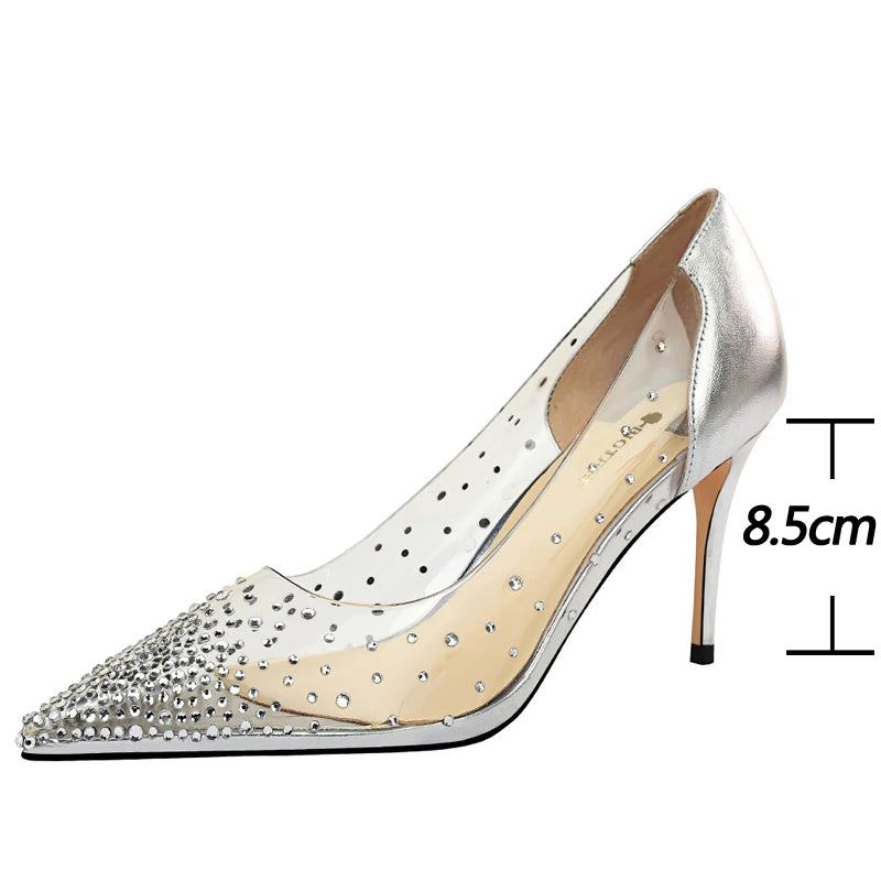 Transparent Stiletto Wedding Shoes for Women