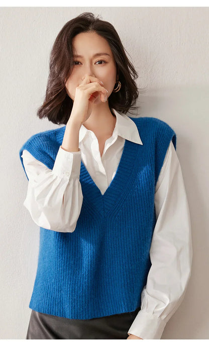 | Ribbed Cashmere Vest