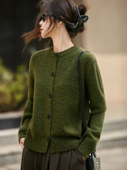 | Chunky-Knit Alpaca-Blend Cardigan