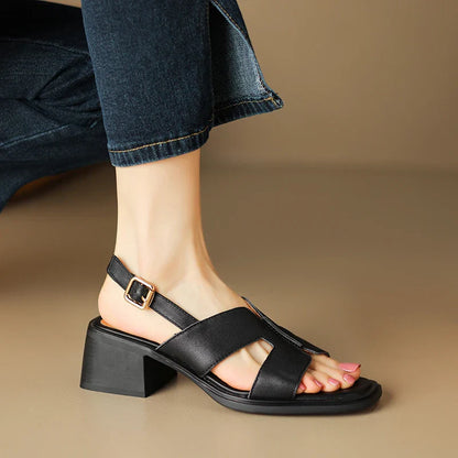 | Leather Heeled Sandals