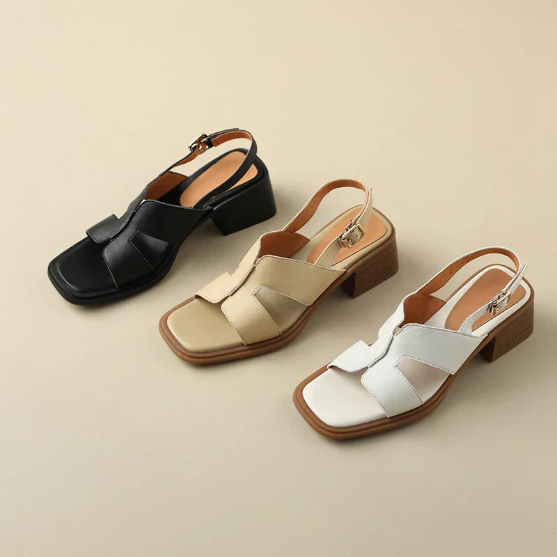 | Leather Heeled Sandals