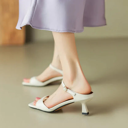 | Leather Heel Mules