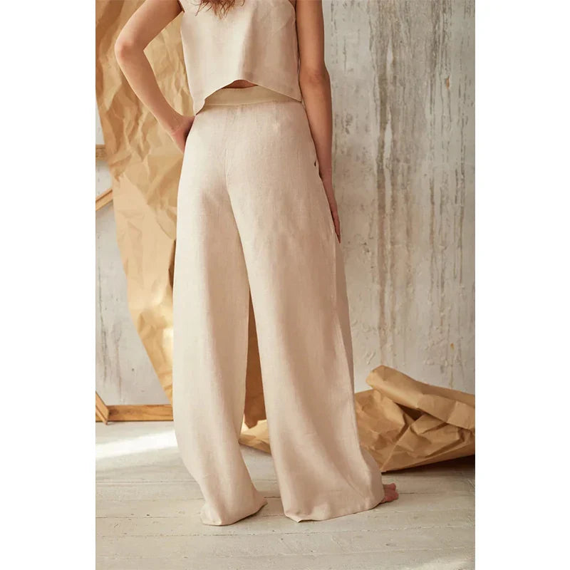 | Cotton Wide-Leg Pant