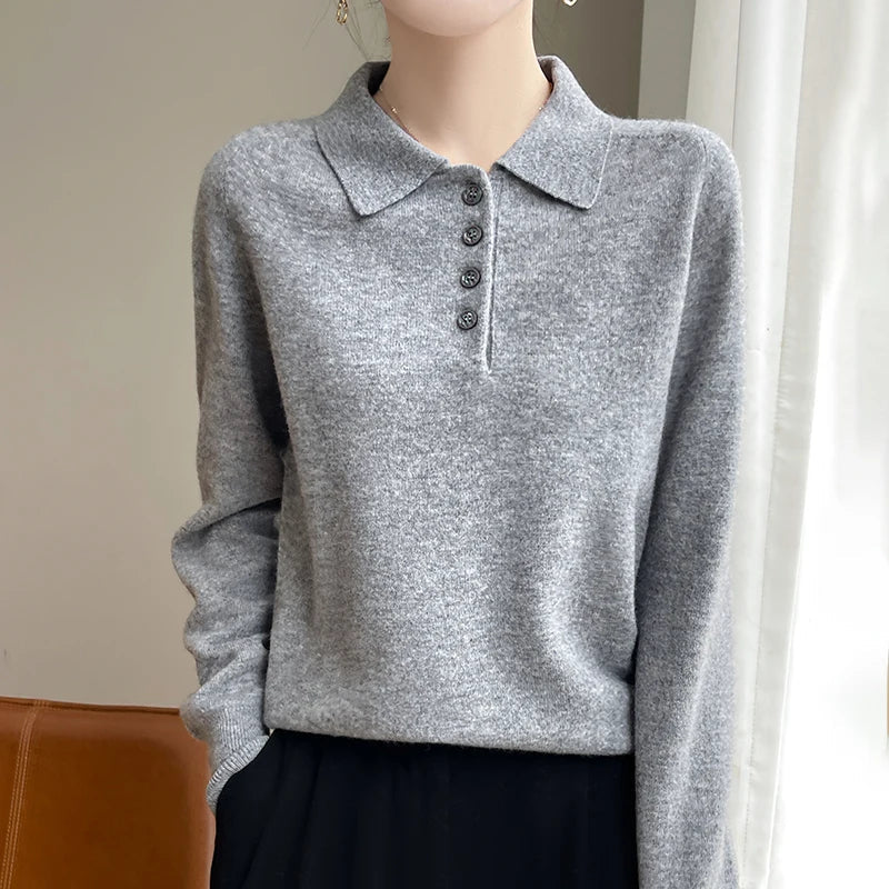 | Wool Polo Sweater