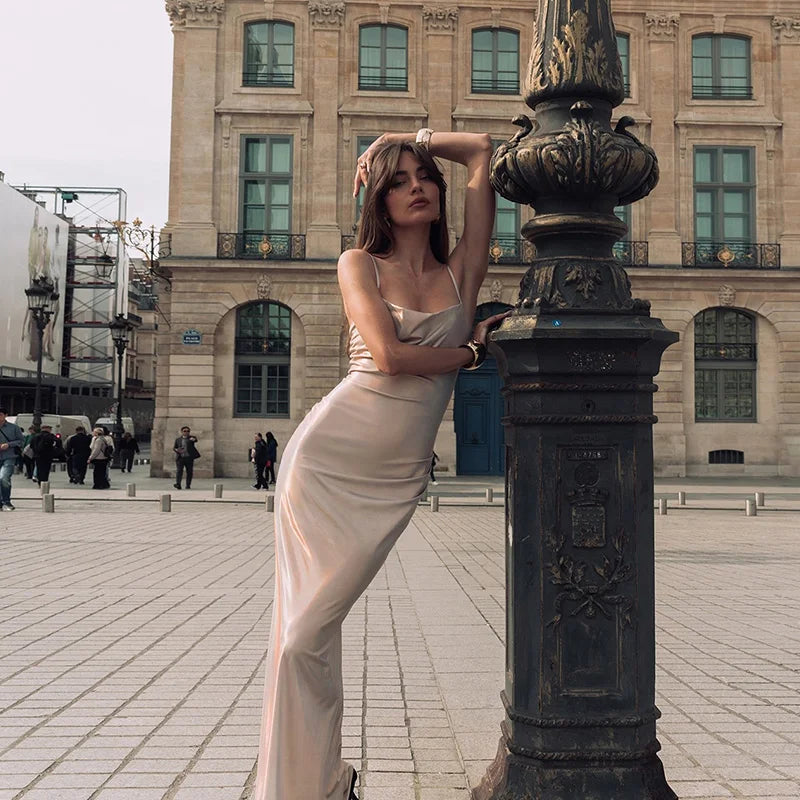 Square Collar Slim Straps Sheath Party Dress