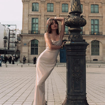 Square Collar Slim Straps Sheath Party Dress
