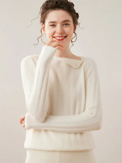 | Buttoned Cashmere Sweater