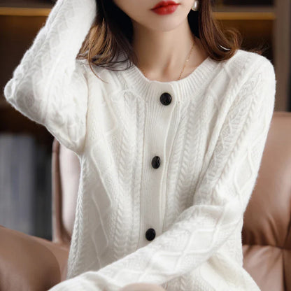 | Cable Cashmere Cardigan