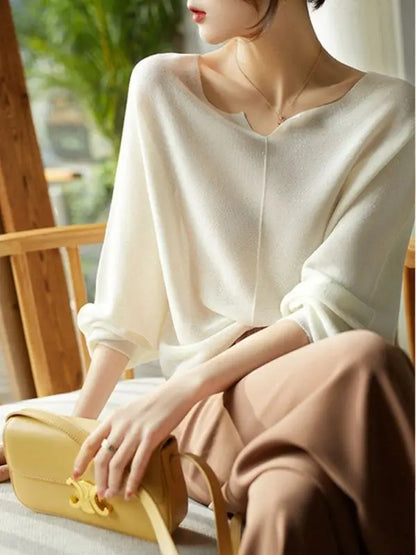 | Draped Knit Sweater Top