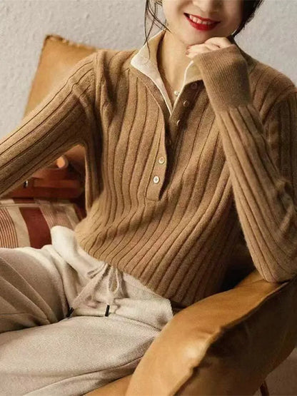 | Ribbed Wool Polo