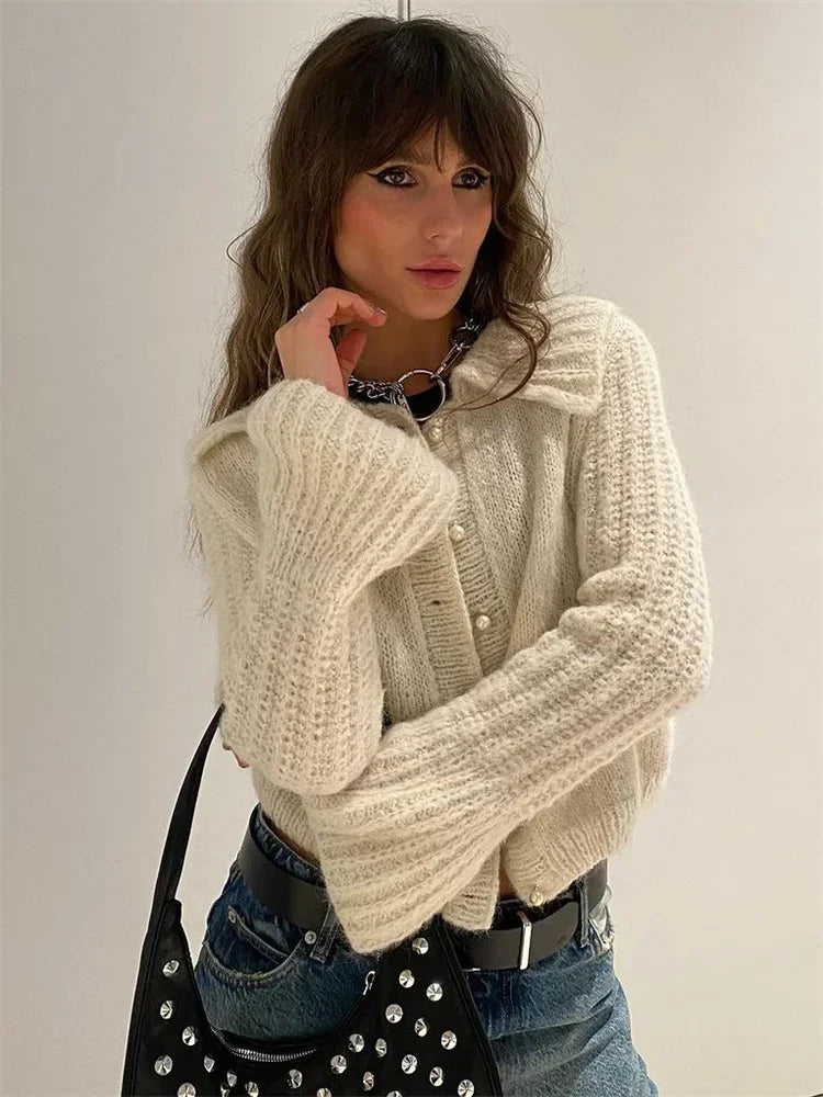 Pleated Flare Sleeve Cropped Coat