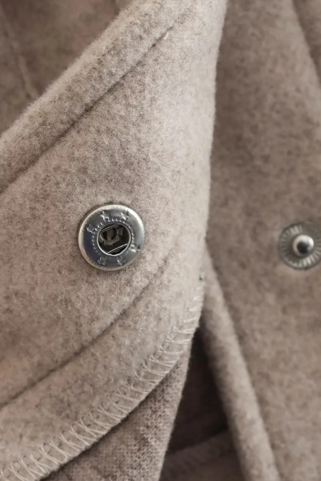 Cropped Button Jacket | Square Collar, Pocket Detail, Long Sleeve