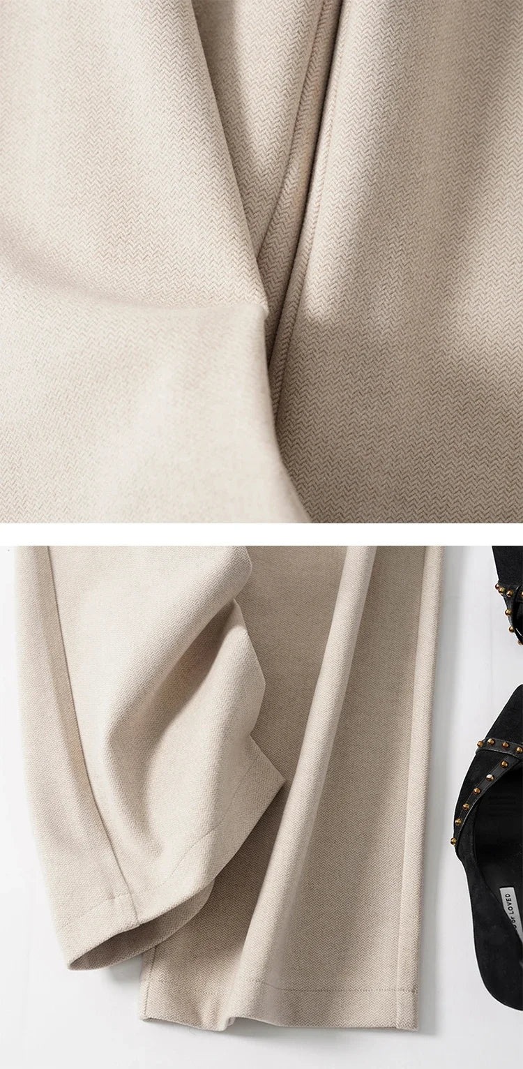 | Wide Leg Wool Trousers