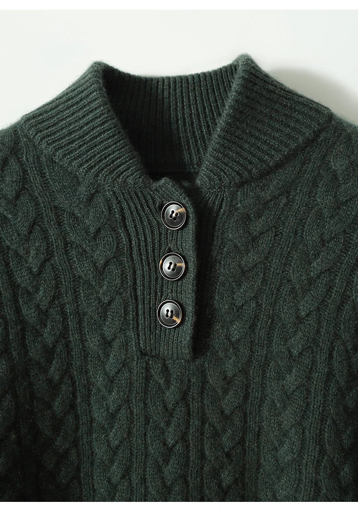 | Cashmere Button-Up Sweater