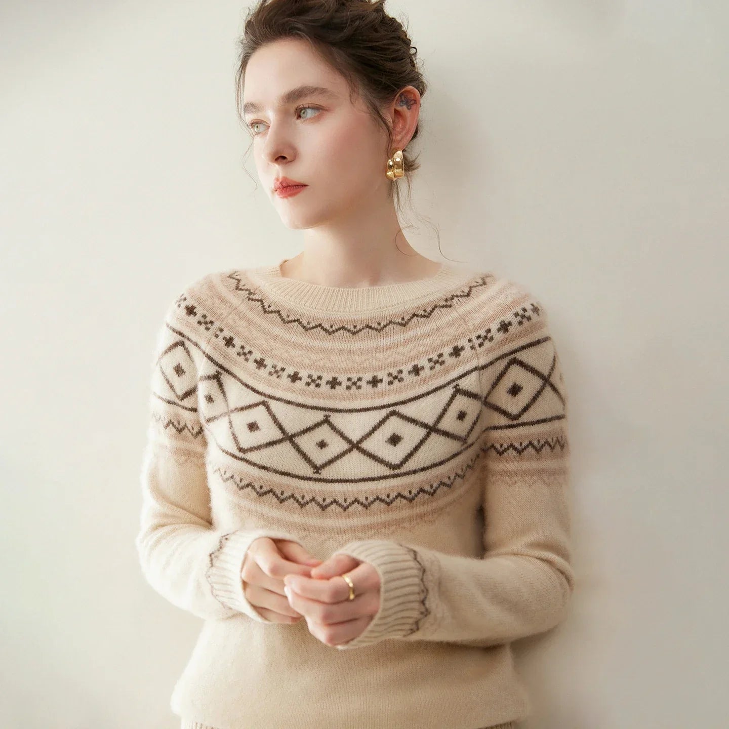 | Alpine Jacquard Cashmere Knit