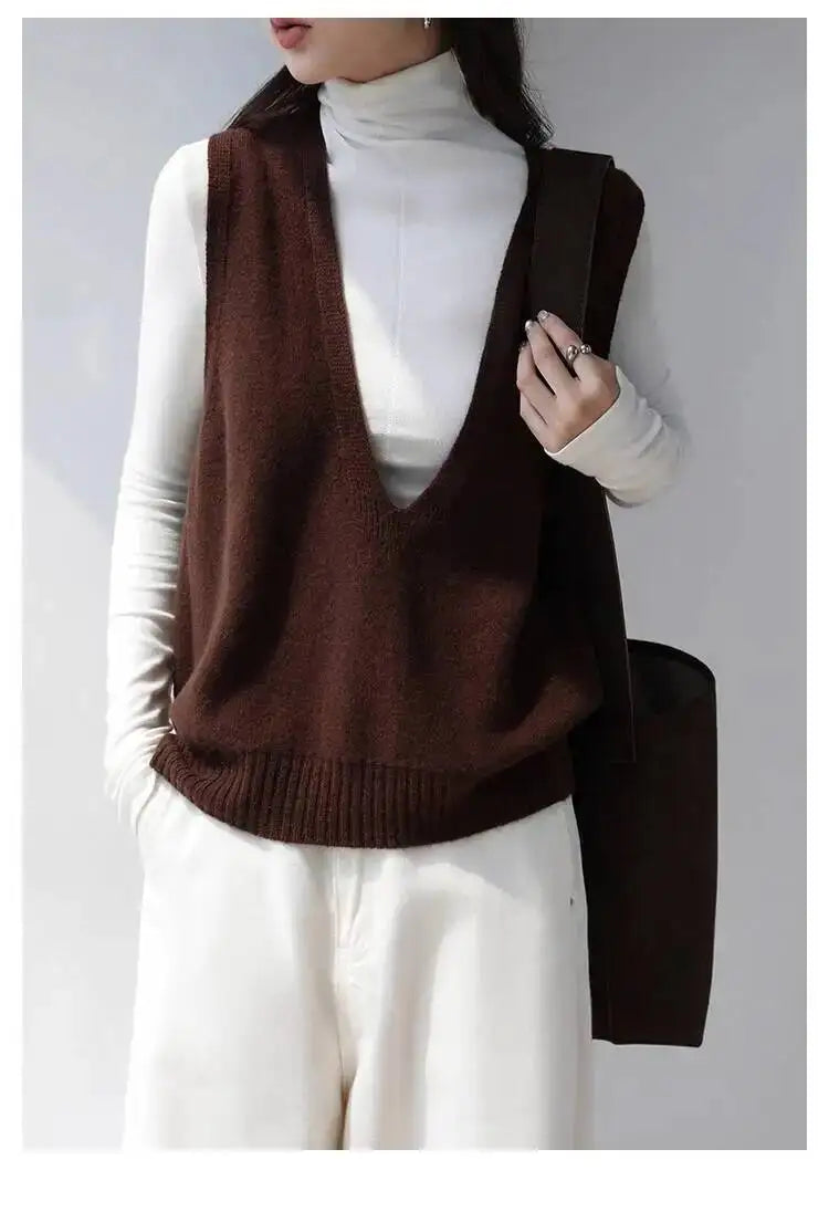 | Deep-V Wool Vest