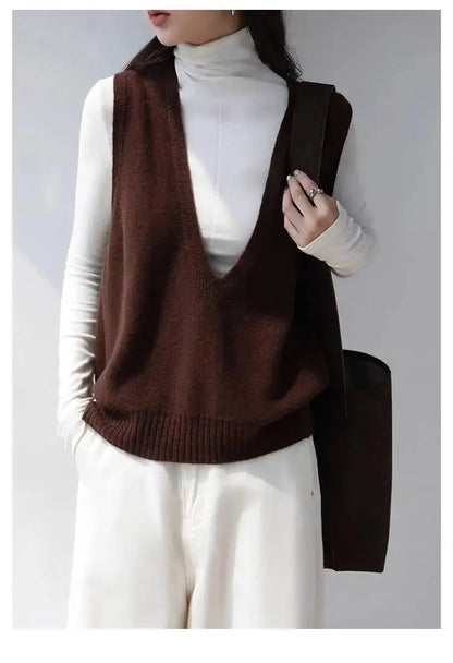 | Deep-V Wool Vest