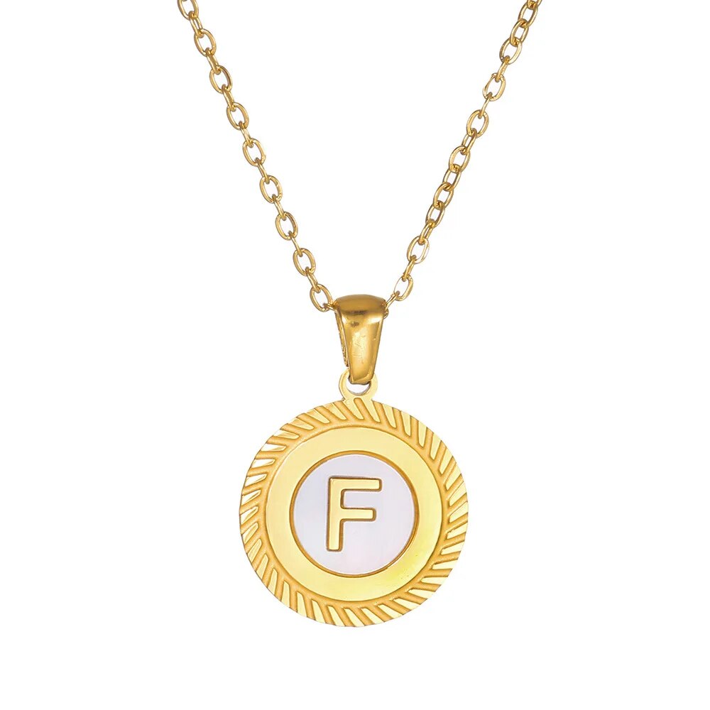 Round Mini Initial Necklace