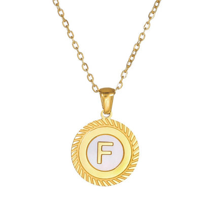 Round Mini Initial Necklace