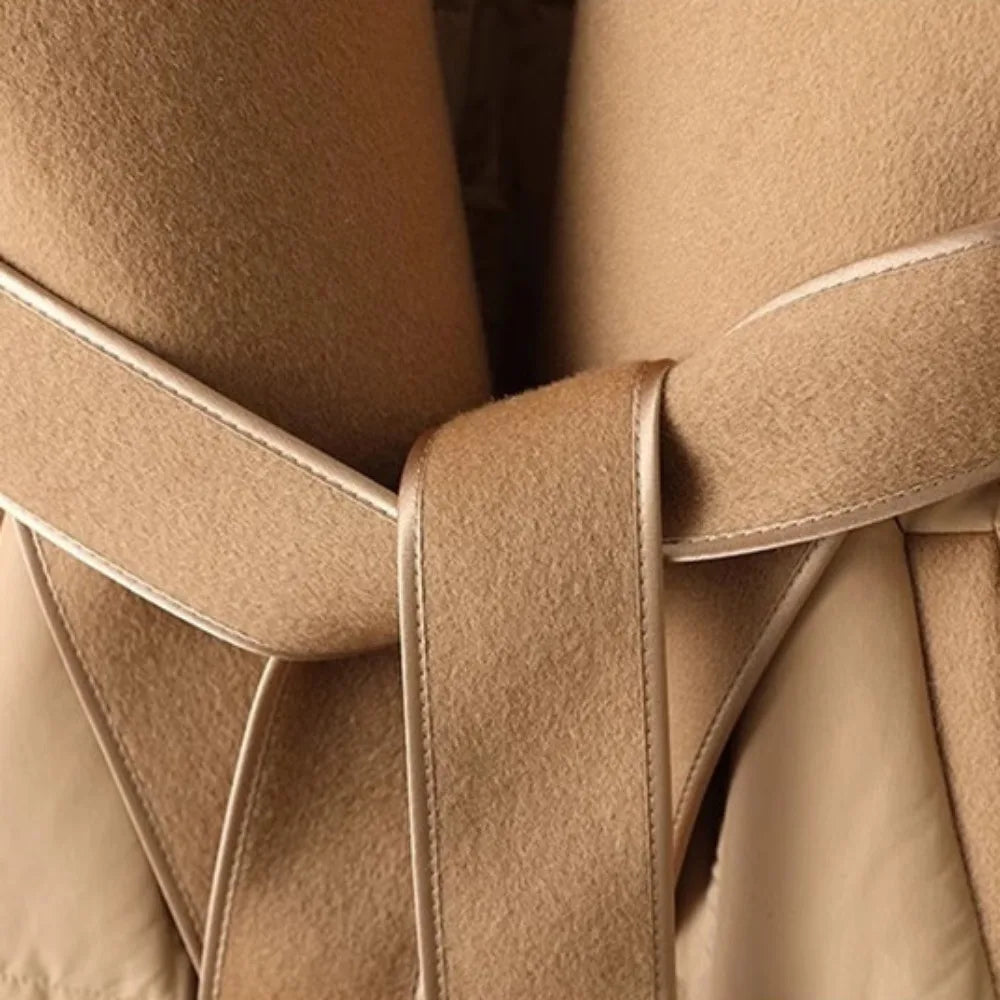 | Wool-Collar Down Coat