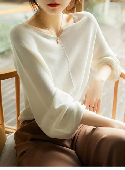| Draped Knit Sweater Top