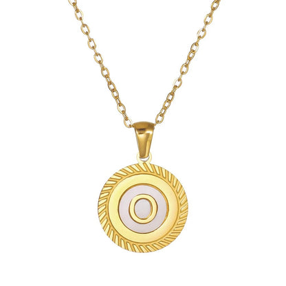 Round Mini Initial Necklace