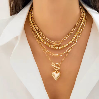 Vintage Big Heart Pendant Necklace