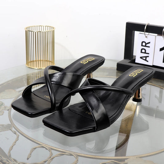 Summer High-end Fashion Hollow Heel Sandals - 5CM