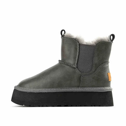 | Leather Fur Boots