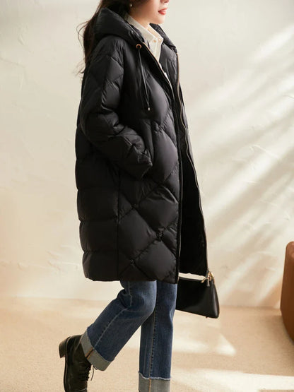 | Quilted Hooded Down Coat