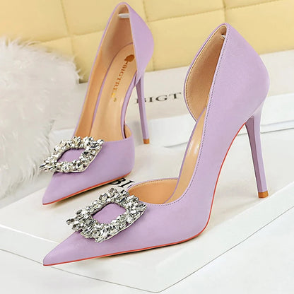Luxury Rhinestone Design Women Pumps High Heels 10.5 Cm