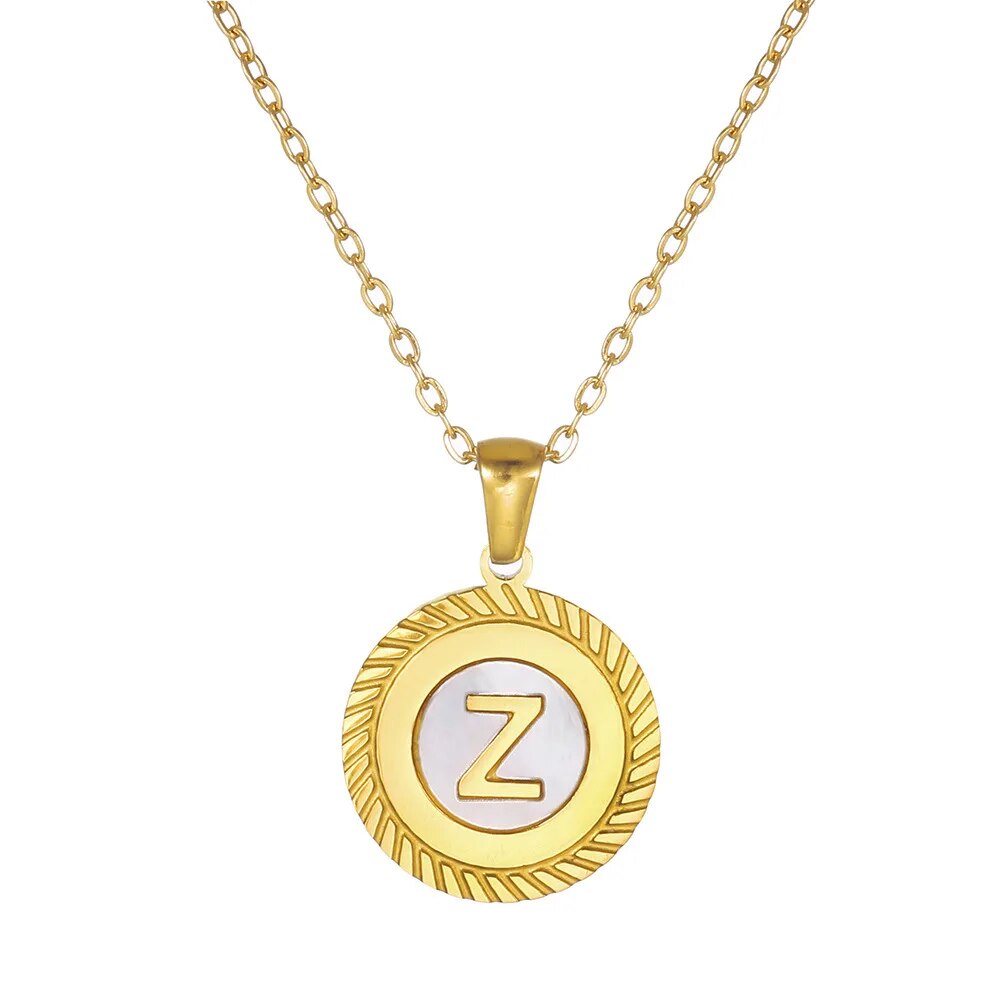 Round Mini Initial Necklace