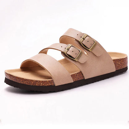| Nappa Leather Orthopedic Double Buckle Slide