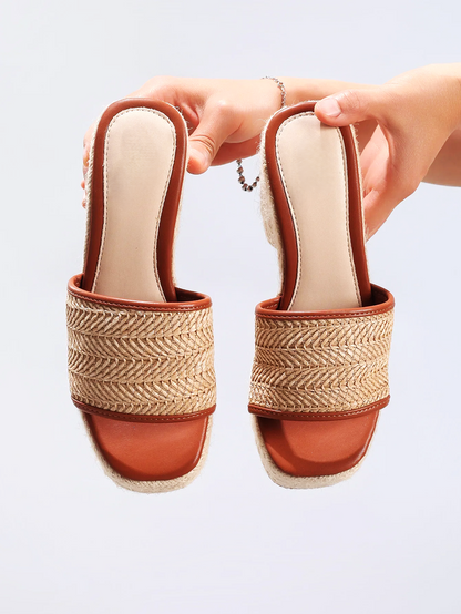 | Natural Woven Heels