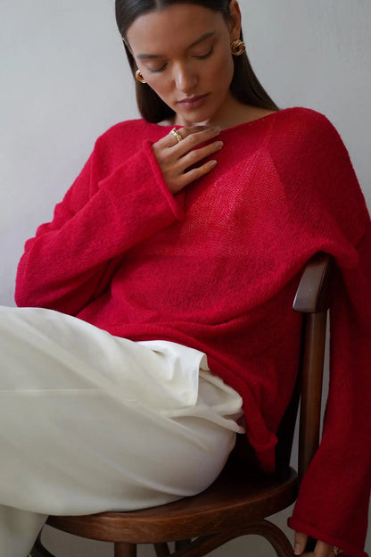 | Relaxed Crewneck Sweater