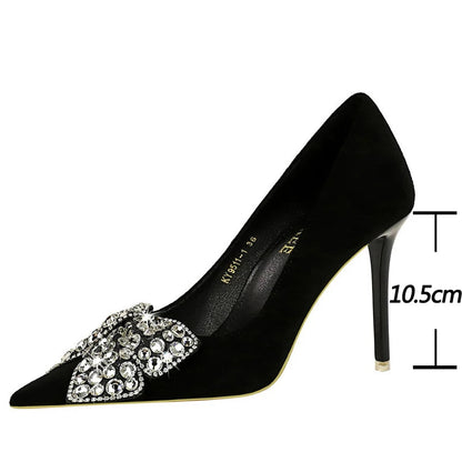 Rhinestone Bowknot High Heel Party Pumps for Women
