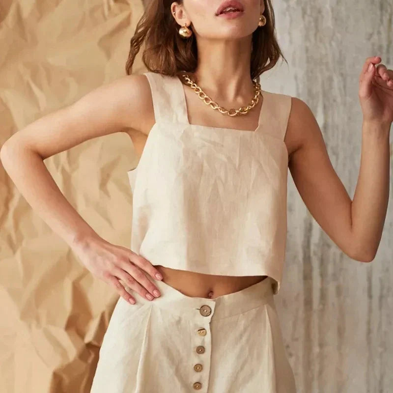 | Cotton Wide-Leg Pant
