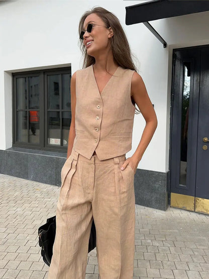 | Linen Trouser Set