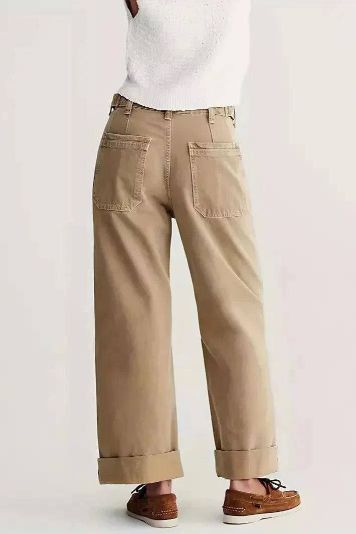 | High-Waist Wide-Leg Denim