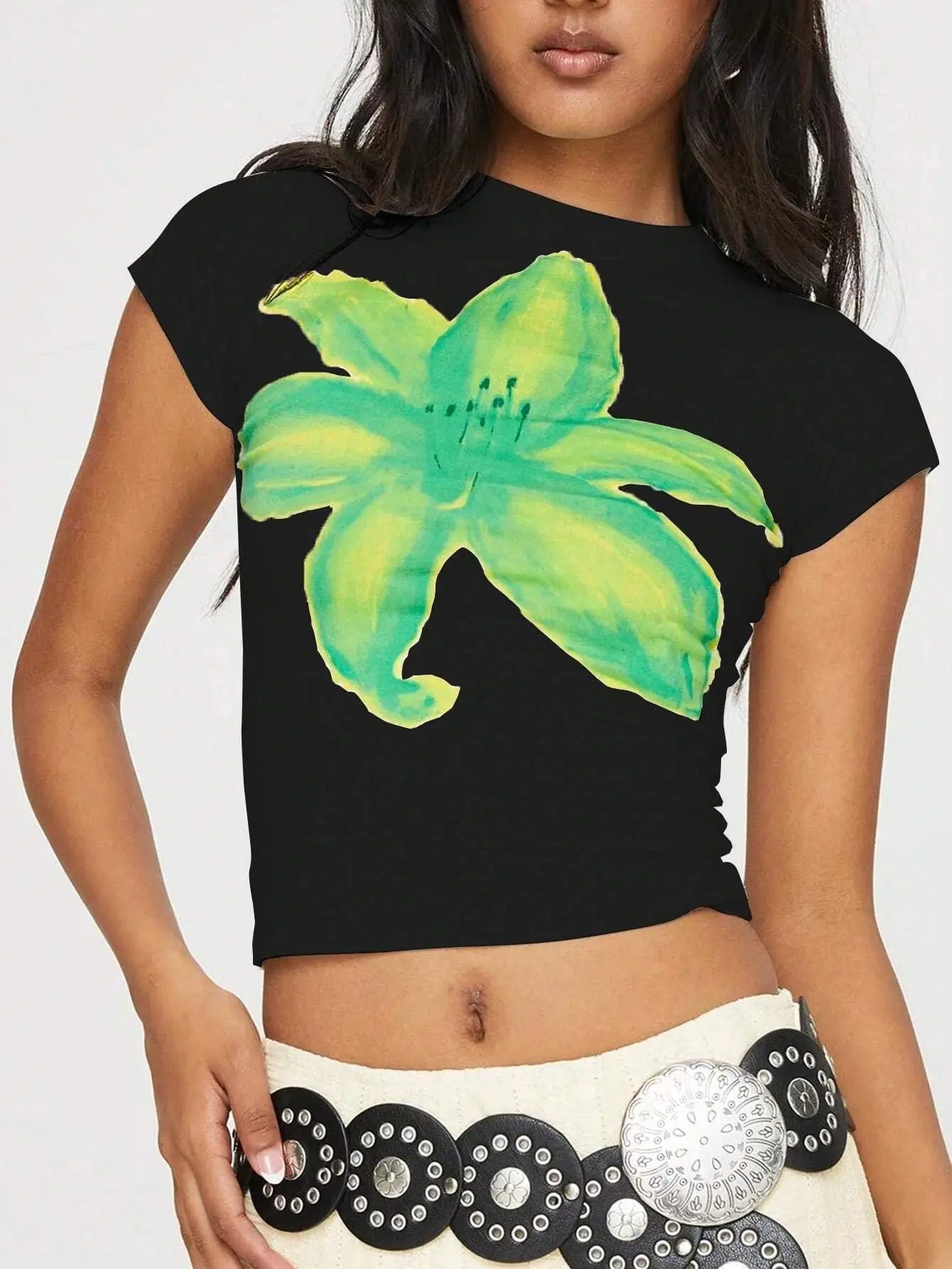 Floral Slim Fit Casual Street T-shirt