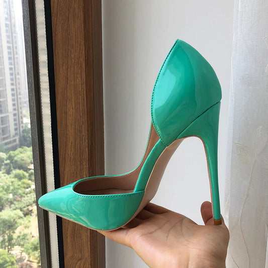 Mint Green Pointy Toe High Heel Shoes - 8cm, 10cm, 12cm
