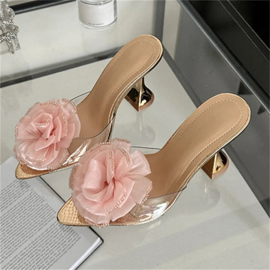 Transparent Women's High Heel Sandals for Wedding Party