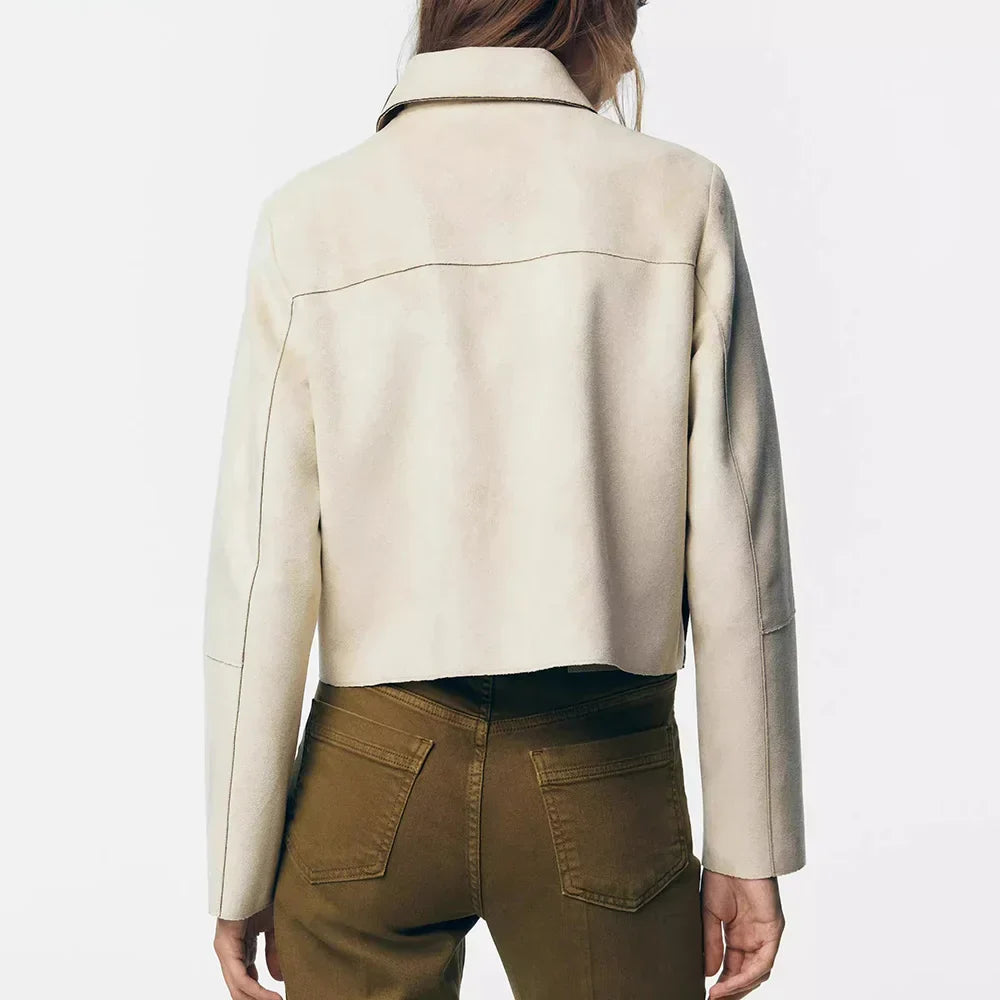| Suede Cropped Jacket