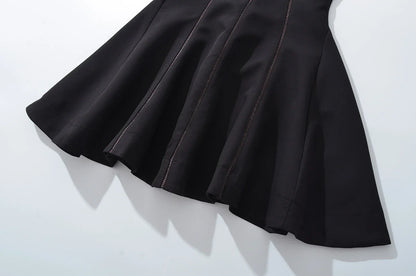 Bow Halter Spliced Ball Gown Backless Dresses